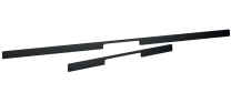 Möbelgriff - Schwarz Gebürstet - Griffstärke: 8 mm - Vier Längen: 192 bis 1096 mm