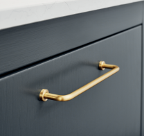 Möbelgriff - Mattes Gold - Griffstärke: 7 mm - Länge: 174 mm