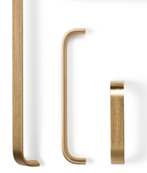 Möbelgriff - Aluminium - Mattgold - Griffstärke: 17 mm - Drei Längen: 103 bis 263 mm