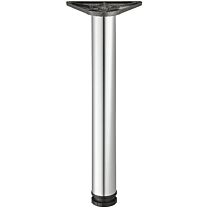 Tischbein, zylindrisch - Chrom poliert - Ø 80 mm - Höhe: 710 mm - 1 Stück