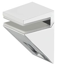 Verstellbarer Glas-Regalträger Mini - Drei Farben verfügbar: Chrom glänzend, Edelstahl matt und Schwarz matt