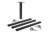 Tischbeine Camar - Höhe: 700-730 mm - ø 80mm - Schwarz Matt - 4 St.