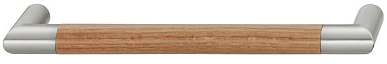 Griff Holz und Metall - Edelstahlfarbig - Eiche - ø 16 mm - Länge: 208 mm