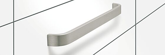 Möbelgriff - Aluminium - Edelstahlfarbe - Griffstärke 30 mm - Länge: 458 mm