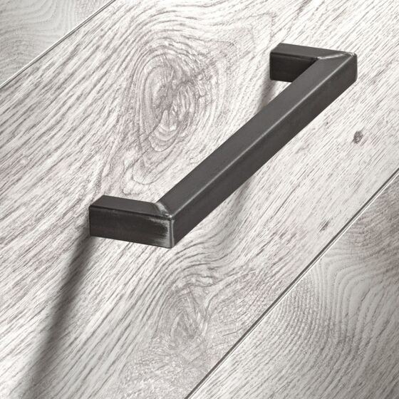 Möbelgriff - Stahl matt - Used Look - Auf Gehrung geschweißt - Griffdicke: 12 mm - Längen: 140 und 204 mm