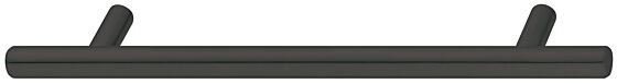 T-Griff - Edelstahl - Schwarz Matt - ø 12 mm - Fünf Längen
