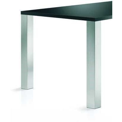 Tischbeine - Vierkant - 80 x 80 mm - Höhe: 700-710 mm - Edelstahl-Look - 4 Stück