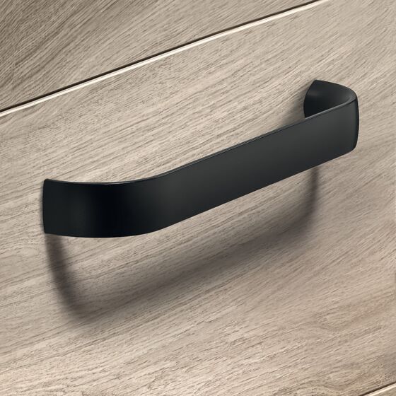 Möbelgriff - Aluminium - Schwarz Matt - Griffstärke: 17,5 mm - Zwei Längen: 139 und 171 mm