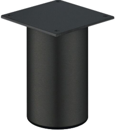 Möbelfuß - Aluminium - Schwarz - Durchmesser: 60 mm - 5 Höhen: 50, 80, 100, 150, 200 mm