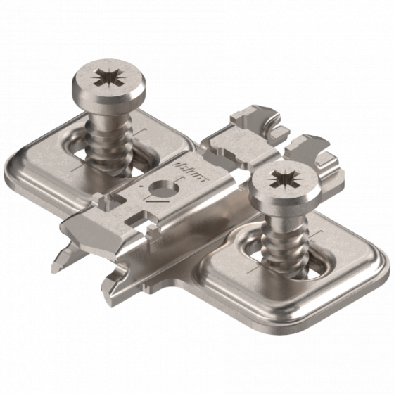 Blum Kreuzscharnierplatte - 0 mm - Mit Euroschrauben