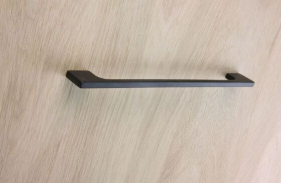 Möbelgriff Albertville - Zamak - Griffstärke: 6 mm - Schwarz - Drei Längen: 147 bis 243 mm