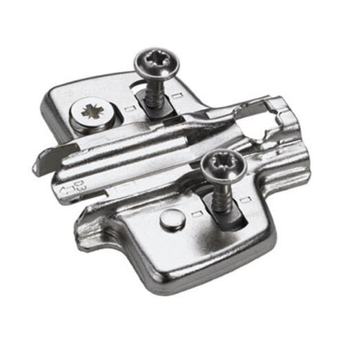 Hettich Sensys Kreuzmontageplatte + Spanplattenschrauben - Abstand: 0 und 1,5 und 3 und 5 mm