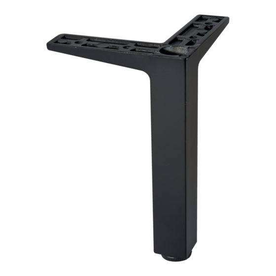 Möbelfuß - Zamak - Schwarz - Höhenverstellbar - Drei Höhen: 90, 140, 200 mm