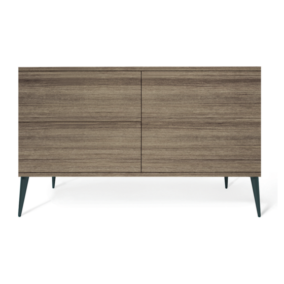 Möbelfuß - Schwarz - Höhenverstellbar - Kegelförmig rund - Zwei Höhen: 100 und 200 mm