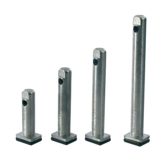 Metallstellfuß - Fünf Höhen - Einbohr - ø 12 mm