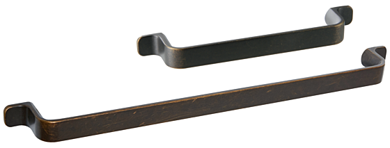 Möbelgriff - Zamak - Bronze - Griffstärke: 16 mm - Zwei Längen: 164 und 292 mm
