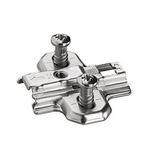 Hettich Intermat - Kreuzmontageplatte + Euroschrauben - Abstand: 0 mm