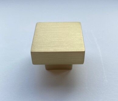 Möbelknopf - Zamak - Matt Messing - 30/30 mm