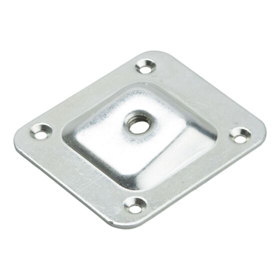 Befestigungsplatte für Möbelbein - Gewinde M8 - Stahl - Winkel 10°