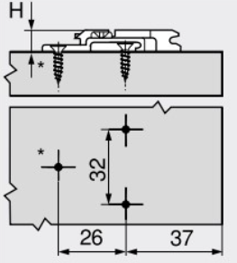 blum-montageplaat-hoogte
